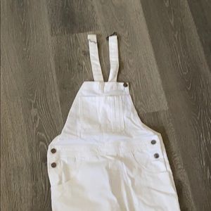 Girls’ White Overalls